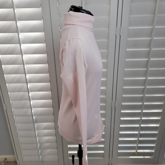 ATHLETA Women's Long Sleeve Turtle Neck Top M Dust Pink - Picture 6 of 11